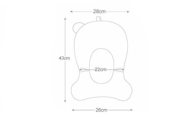 Compact baby bath pillow