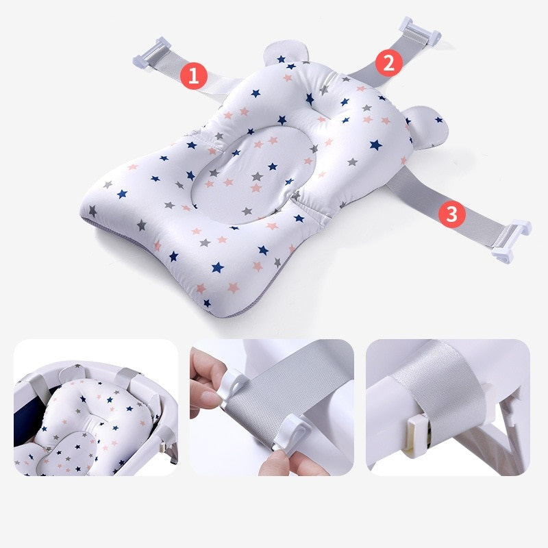 Compact baby bath pillow
