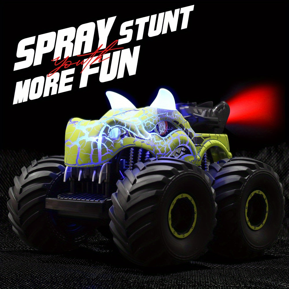 DinoBlaze Stunt Car - Spectacular RC Monster Truck with Smoke & Light