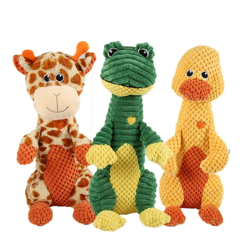Indestructible Dog Chew Toys for Aggressive Chewers | Durable Plush Squeak Toys