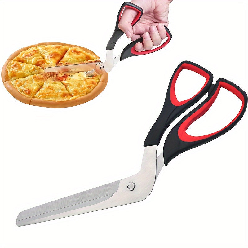 Multifunctional Stainless Steel Pizza Scissors with Comfort Grip – Easily Cut Pizza and More