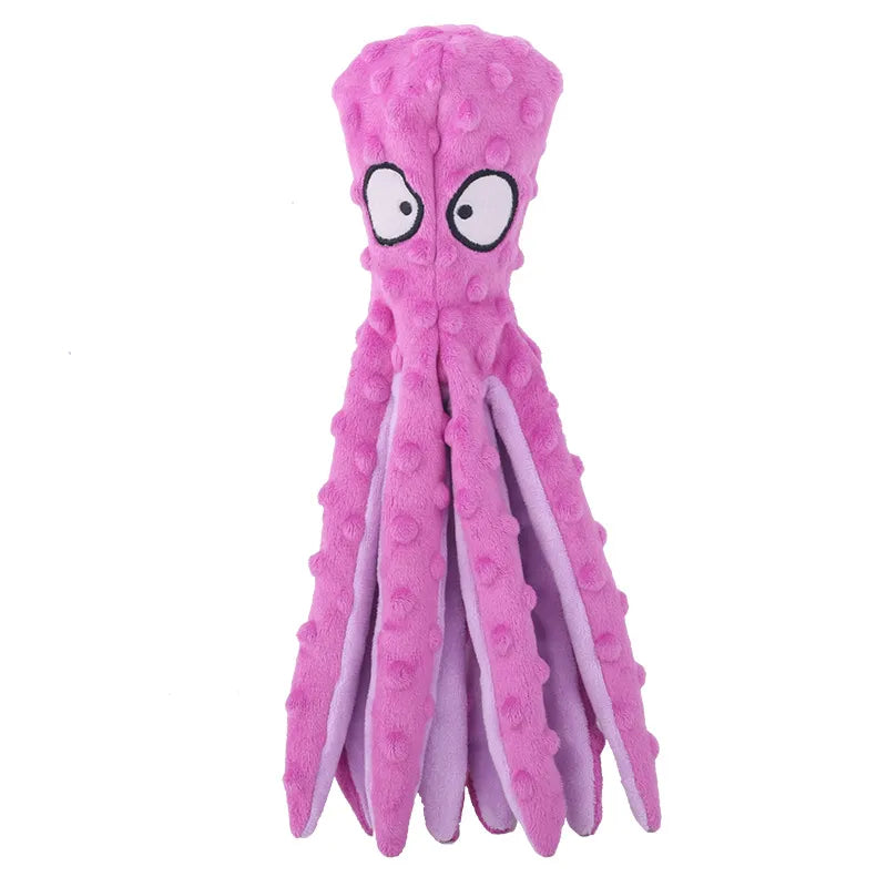 No Stuffing Octopus Squeaky Dog Toys