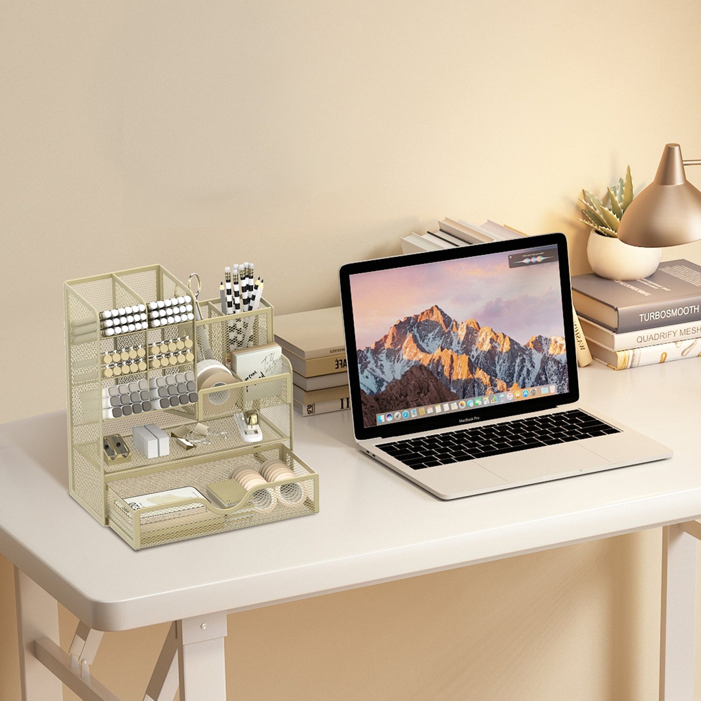 Smart Organization Desk Rack - Multifunctional Storage Space for Your Office Supplies