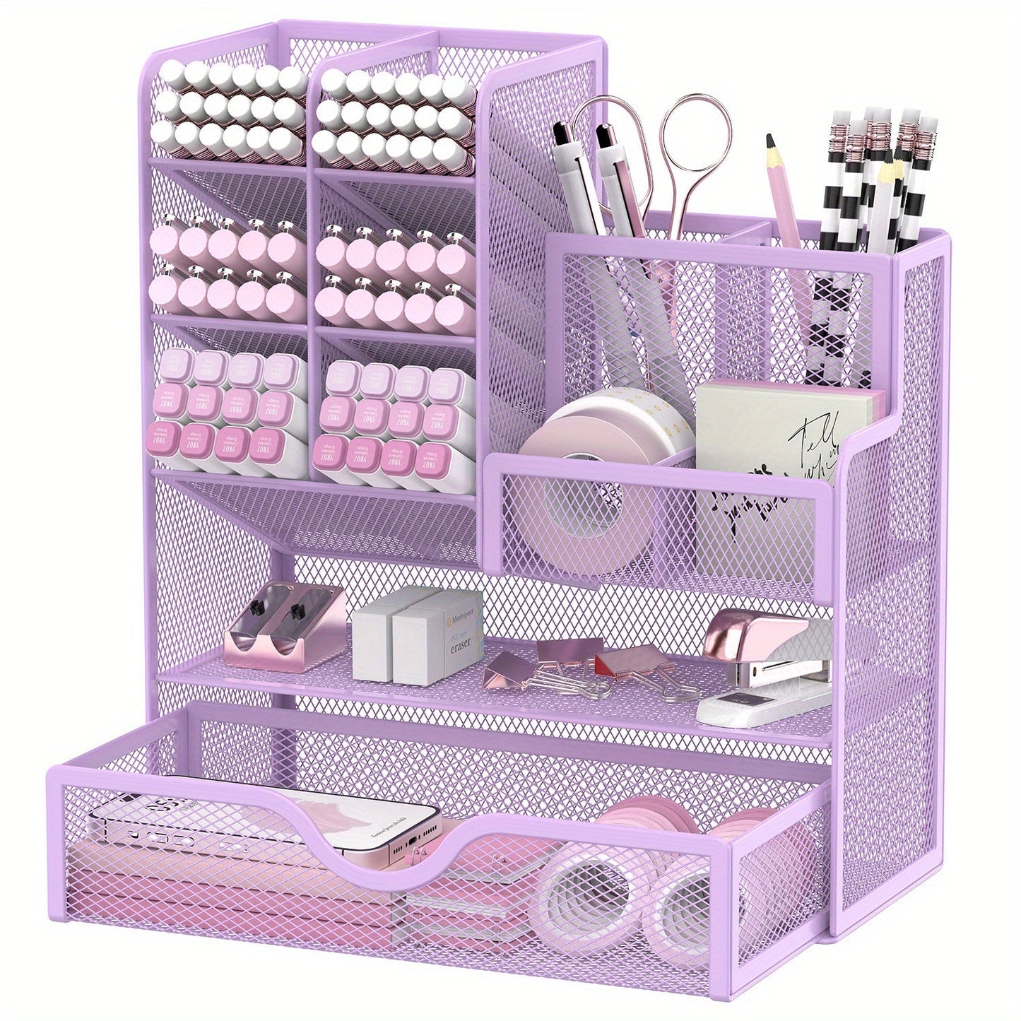 Smart Organization Desk Rack - Multifunctional Storage Space for Your Office Supplies