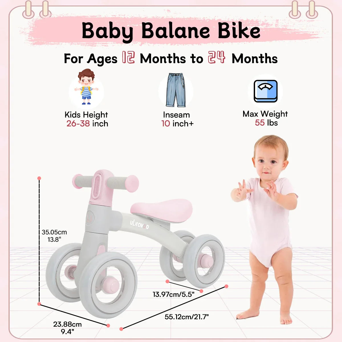 Adorable Balance Bike for Babies - For Fun and Development