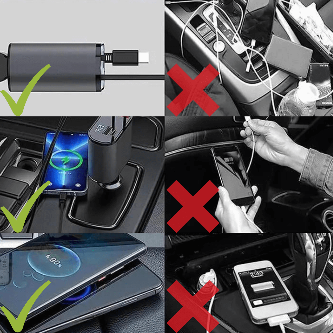 ChargeDock 4-in-1 Car Charging Station - Optimal Charging, Compact Design