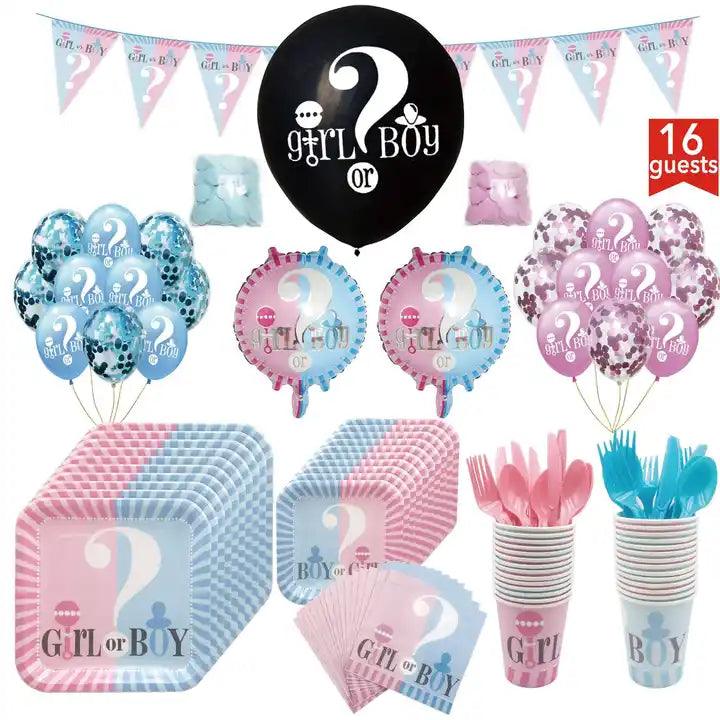 Cheerful Gender Reveal Set - For a Festive Announcement