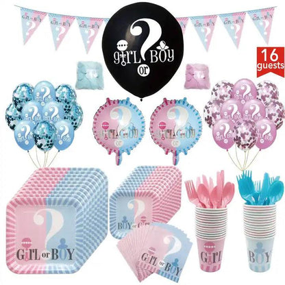 Cheerful Gender Reveal Set - For a Festive Announcement
