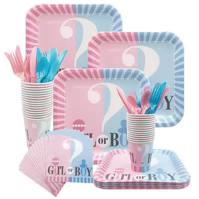 Cheerful Gender Reveal Set - For a Festive Announcement
