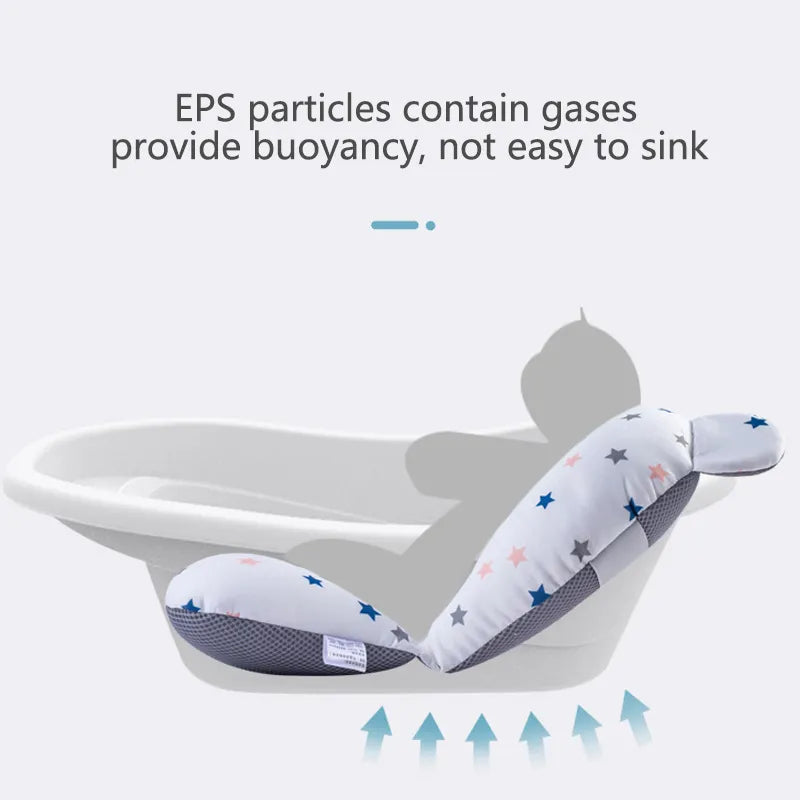Compact baby bath pillow