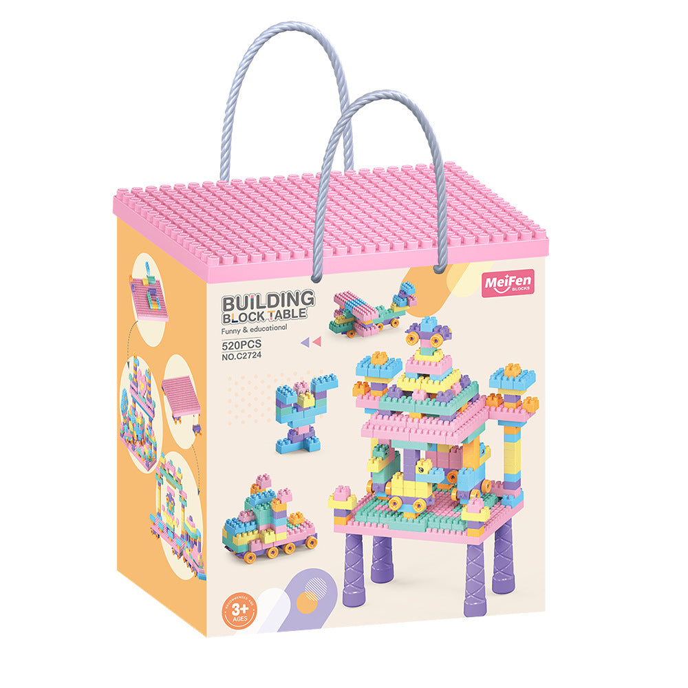 Creative Building Table Set – 500-piece Building Blocks Playing Table