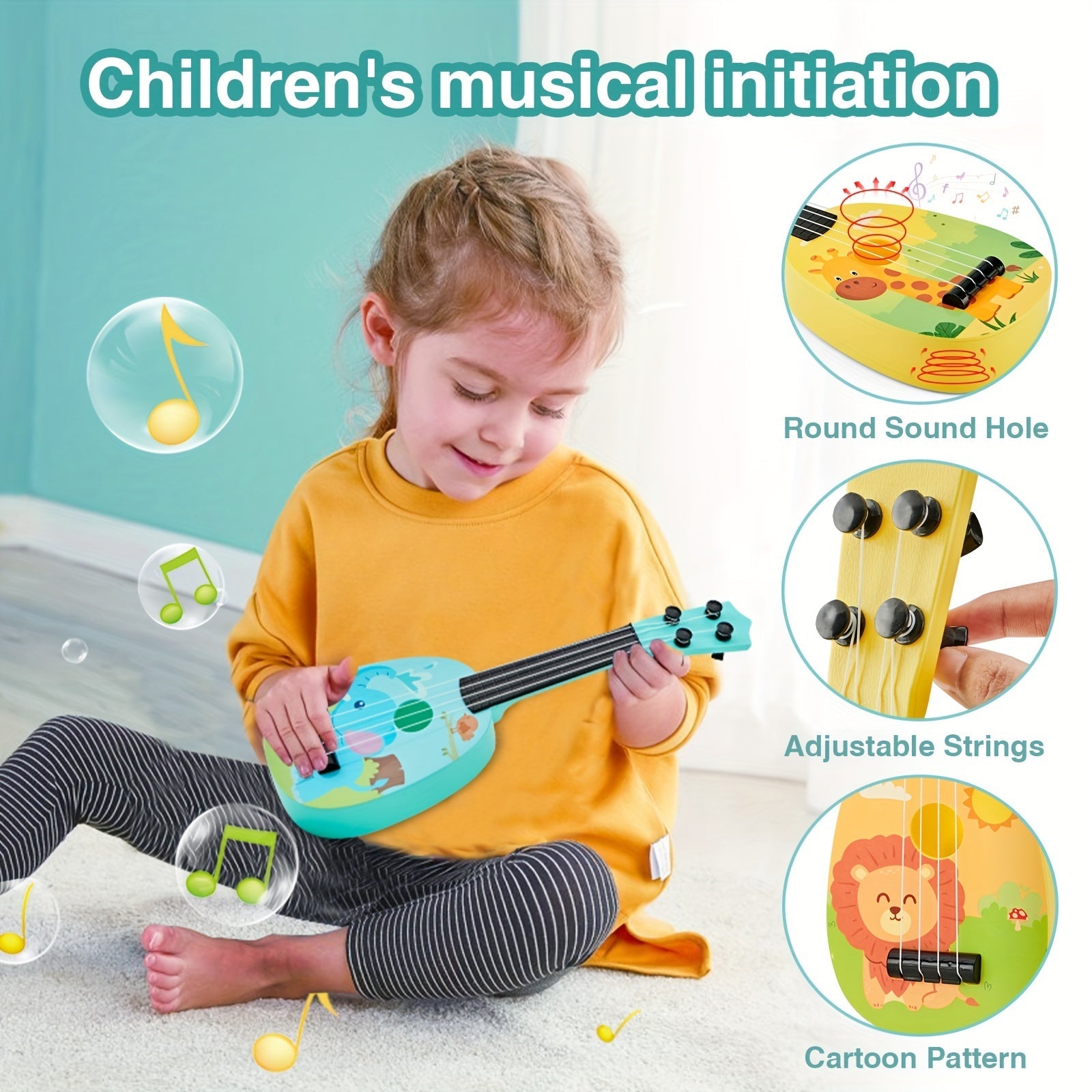 Cute Ukulele for Kids – Happy and Colorful Music Game for Beginners