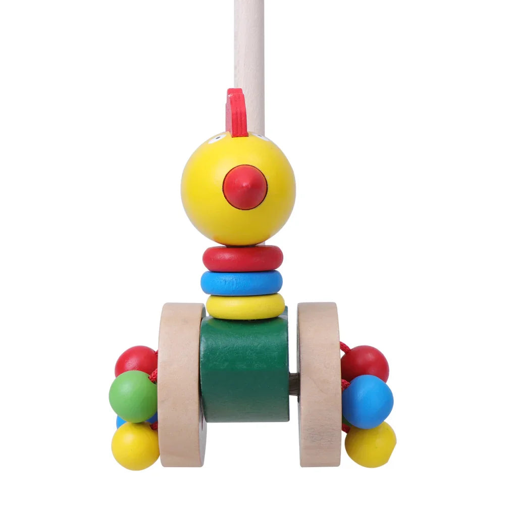 Dino Pusher Toy Car for Babies - Educational Wooden Toy for Little Ones