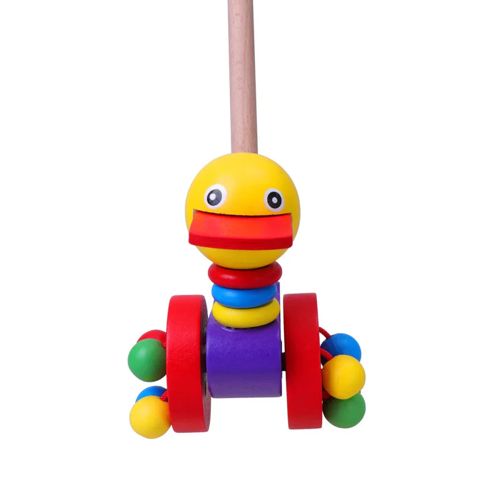 Dino Pusher Toy Car for Babies - Educational Wooden Toy for Little Ones