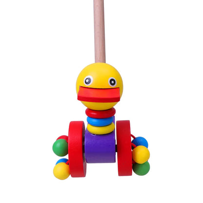 Dino Pusher Toy Car for Babies - Educational Wooden Toy for Little Ones