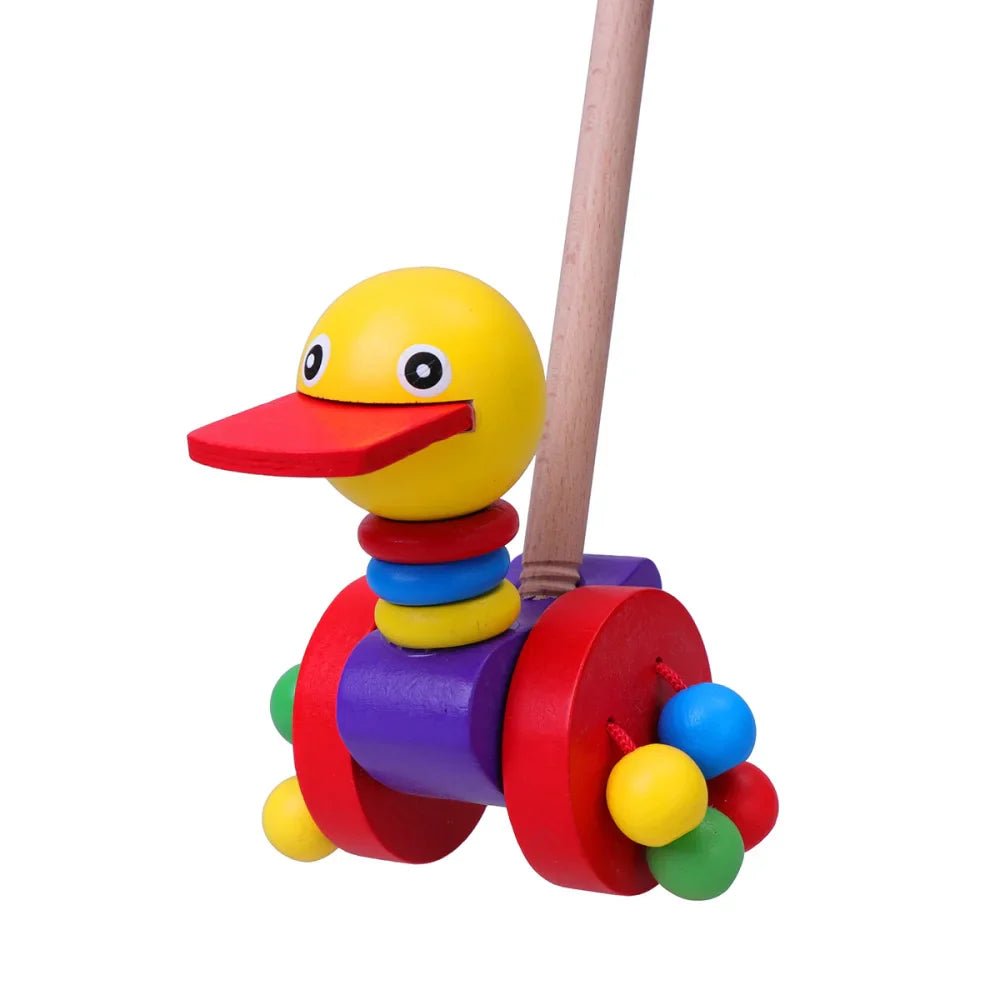Dino Pusher Toy Car for Babies - Educational Wooden Toy for Little Ones