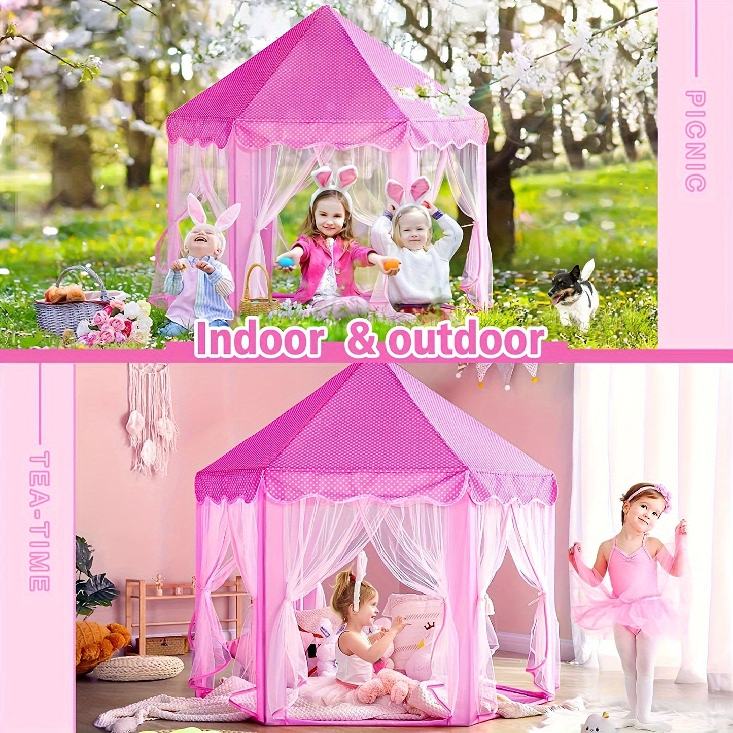 Dreamy Play Tent Castle - Magical Experience for Children with Lights
