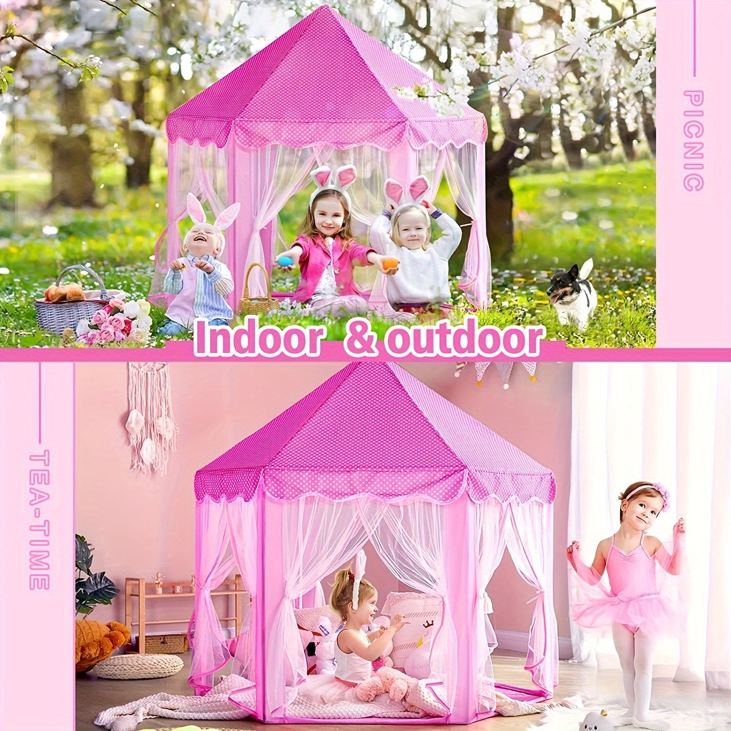 Dreamy Play Tent Castle - Magical Experience for Children with Lights