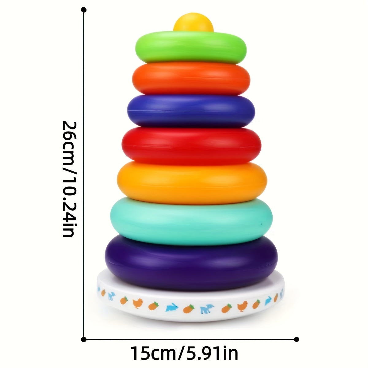 Educational Colorful Rainbow Stacking Tower – Strengthen Color Recognition and Motor Skills