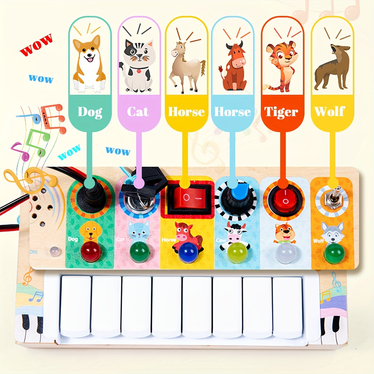 Educational Music Game Board for Kids - Learning and Playing with Sound and Lights