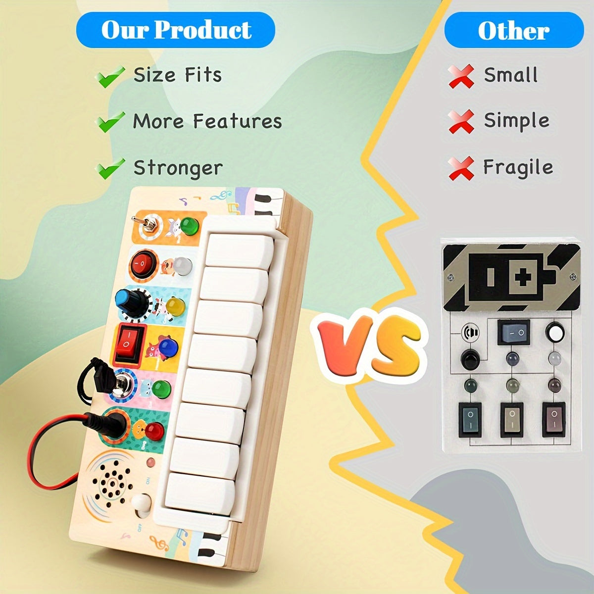 Educational Music Game Board for Kids - Learning and Playing with Sound and Lights