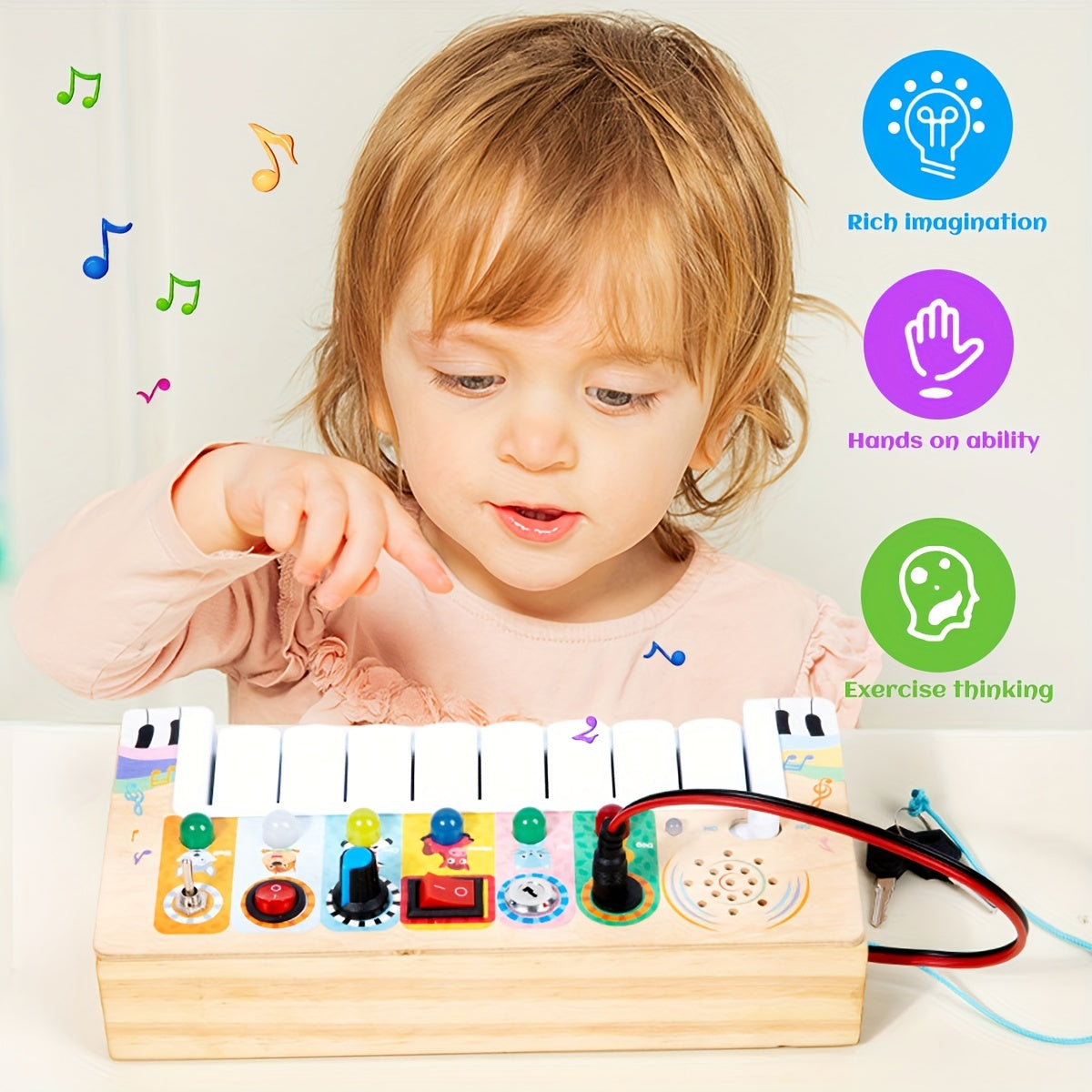 Educational Music Game Board for Kids - Learning and Playing with Sound and Lights