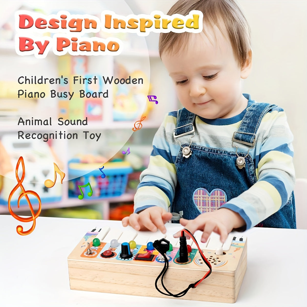 Educational Music Game Board for Kids - Learning and Playing with Sound and Lights