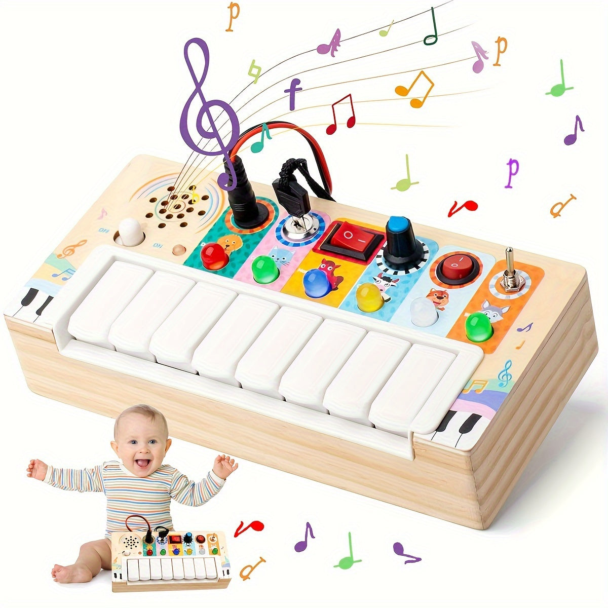 Educational Music Game Board for Kids - Learning and Playing with Sound and Lights