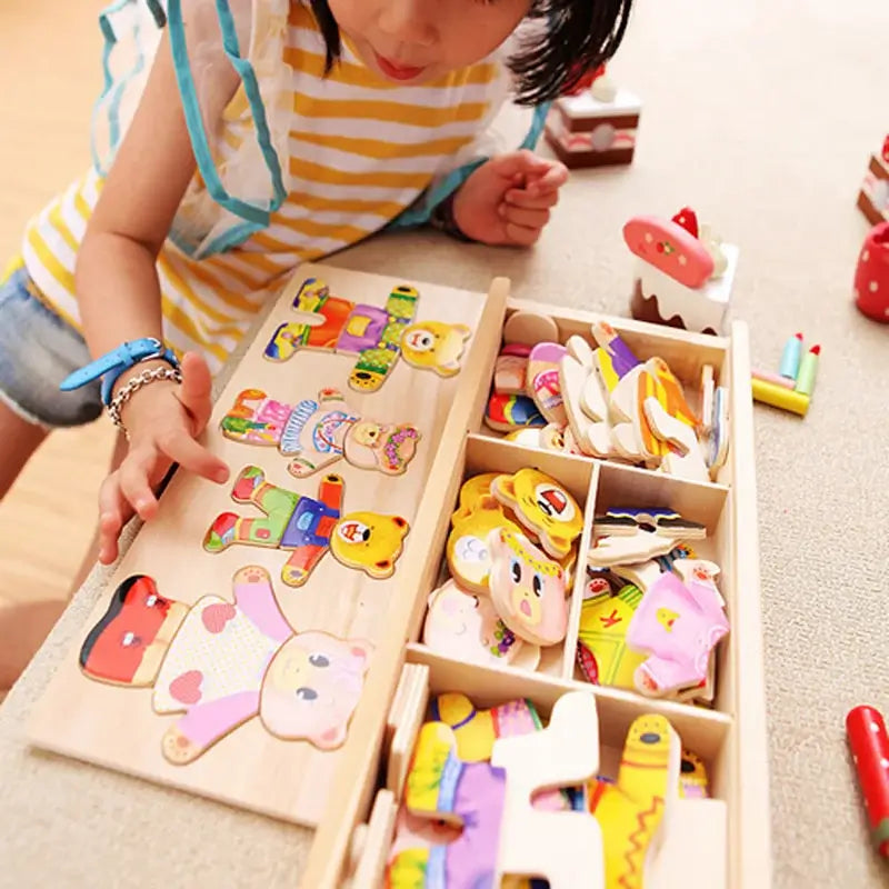 Educational animal puzzle set – For creative and educational dressing