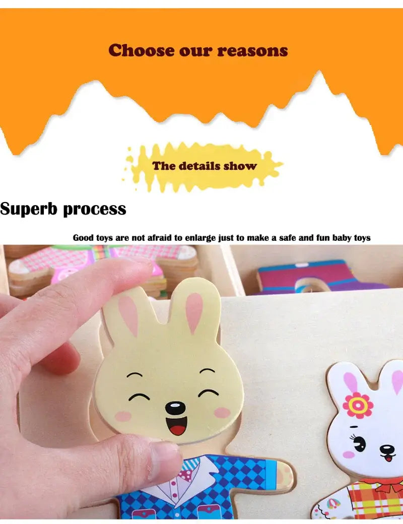 Educational animal puzzle set – For creative and educational dressing
