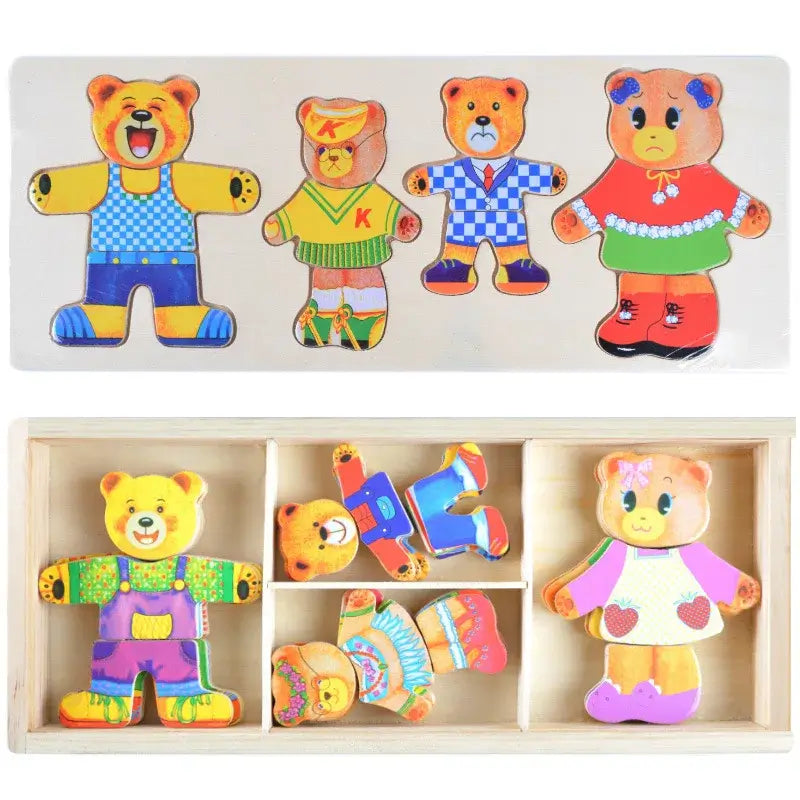 Educational animal puzzle set – For creative and educational dressing