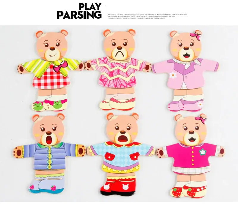 Educational animal puzzle set – For creative and educational dressing