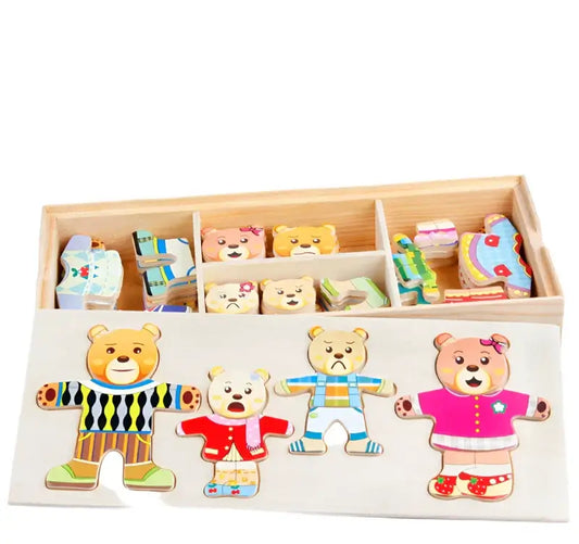 Educational animal puzzle set – For creative and educational dressing