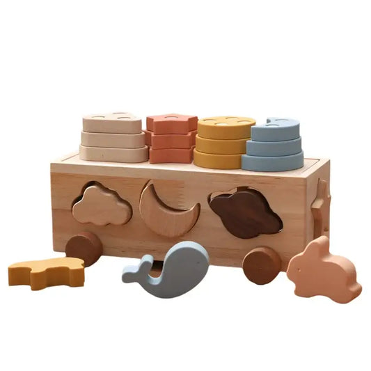 Educational wooden shapes game – For creative discoveries