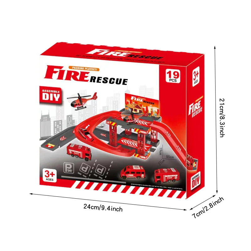 Fire Department Rescue Playset - For Adventurous Rescue Operations