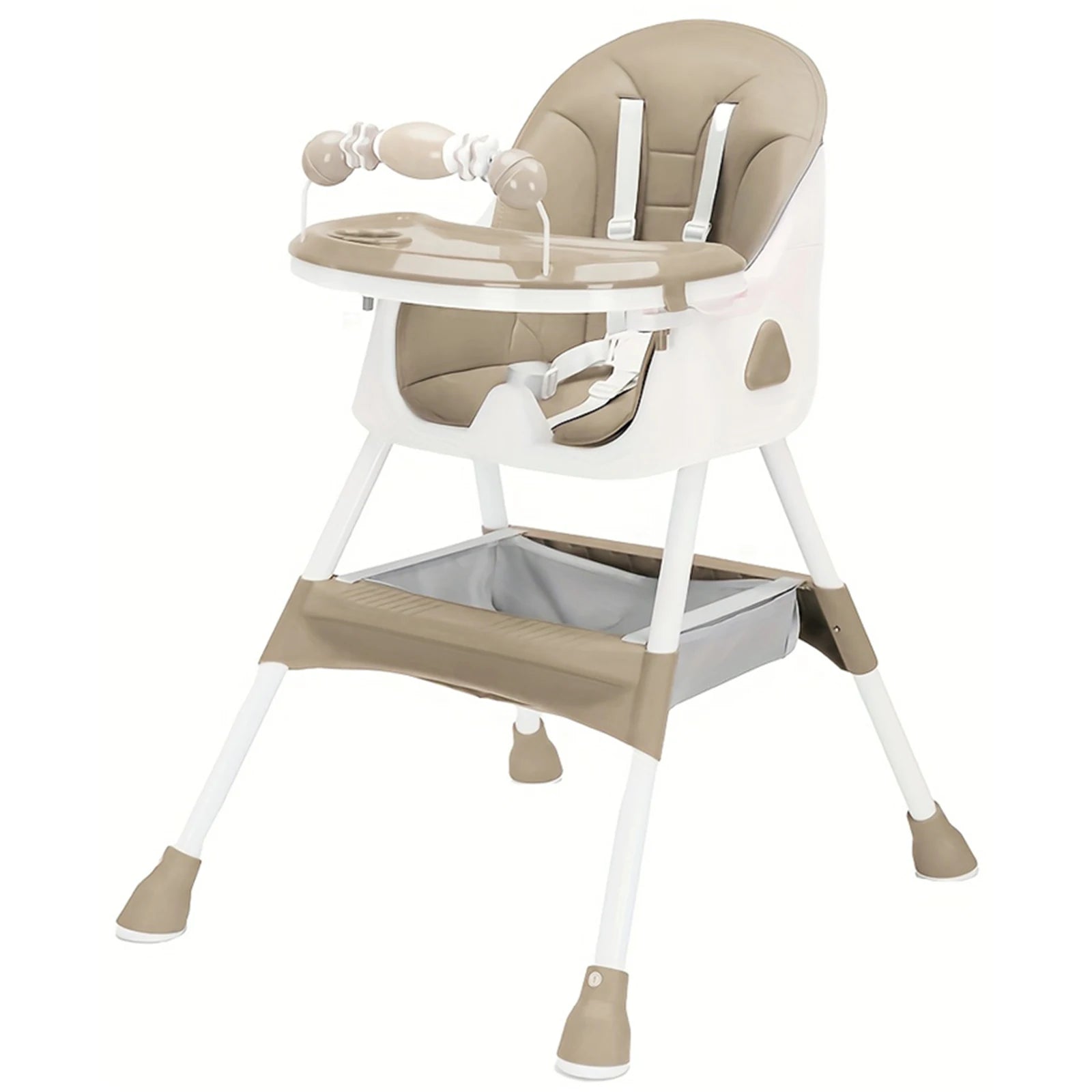 Foldable Baby Chair 6 Months Plus - Large Antislip Pad & Toy Rack