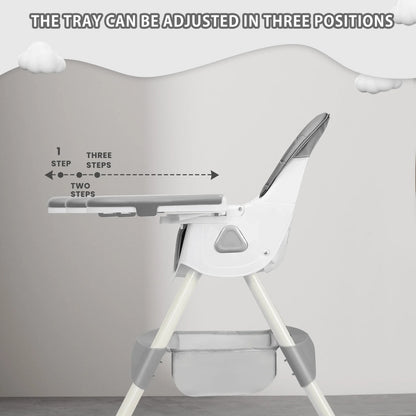 Foldable Baby Chair 6 Months Plus - Large Antislip Pad & Toy Rack