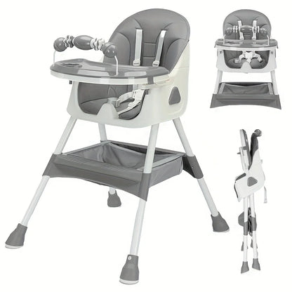 Foldable Baby Chair 6 Months Plus - Large Antislip Pad & Toy Rack