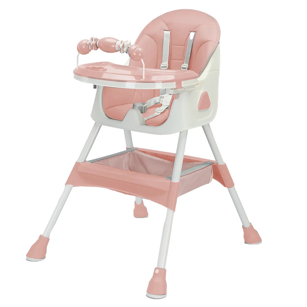 Foldable Baby Chair 6 Months Plus - Large Antislip Pad & Toy Rack