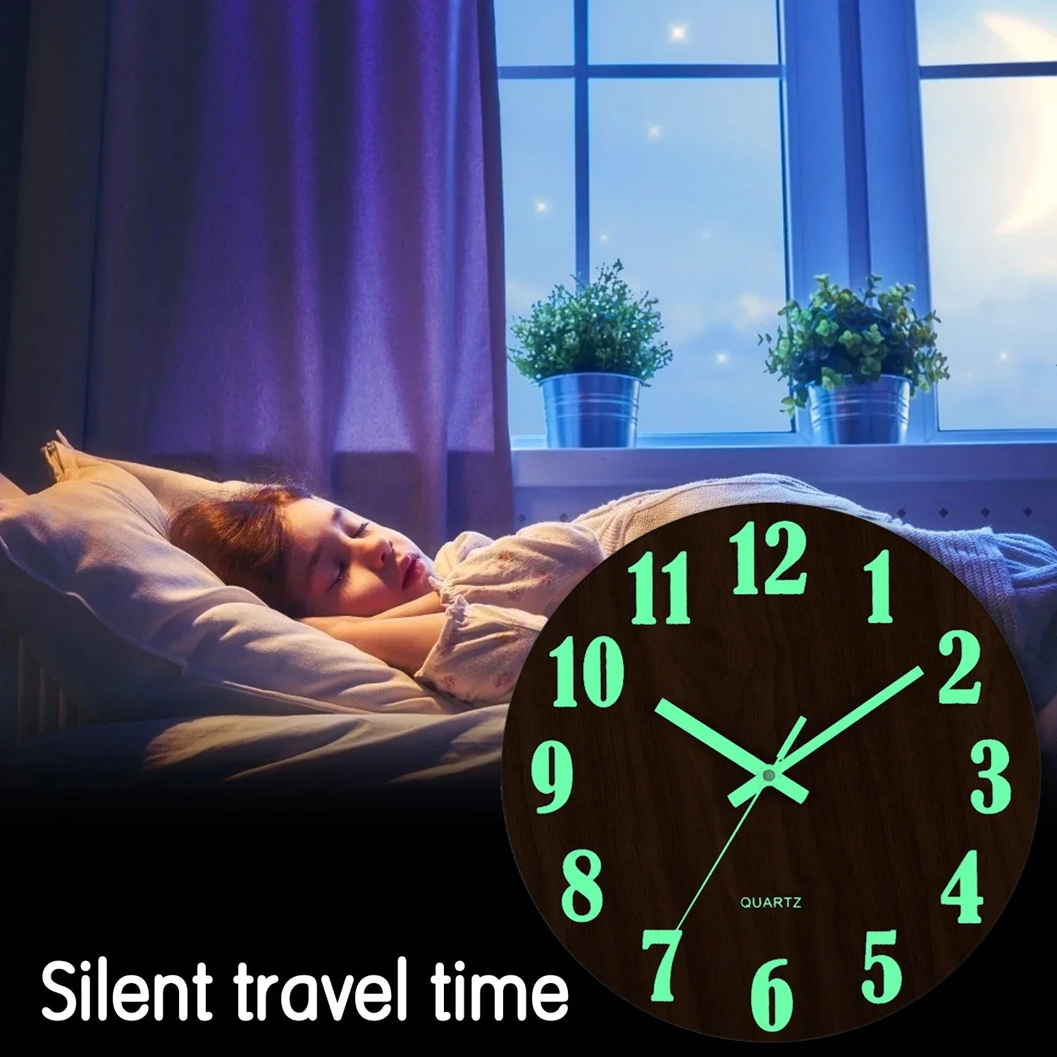 Glow-in-the-Dark Wall Clock - Stylish and Practical