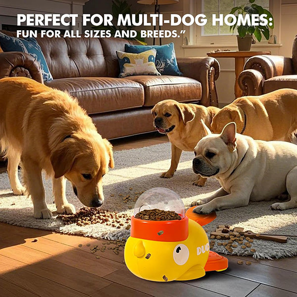 Interactive Duck-Shaped Dog Slow Feeder Puzzle Toys