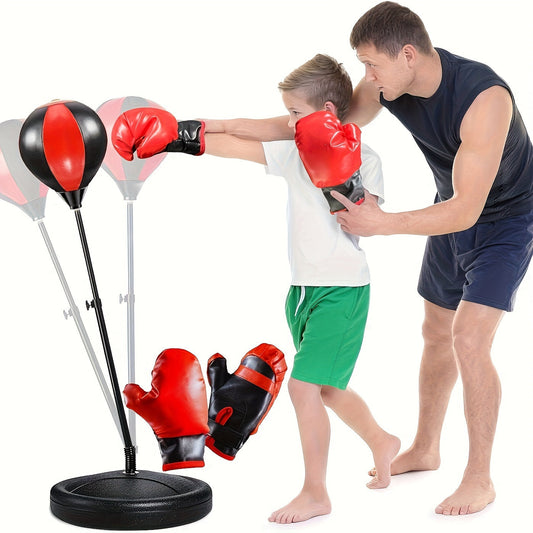 Junior Punching Bag - Adjustable Punching Bag with Gloves for Children