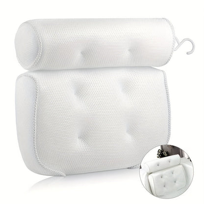 Luxury Spa Bath Cushion - Soft Neck and Back Support with Non-Slip Suction Cups for Ultimate Comfort