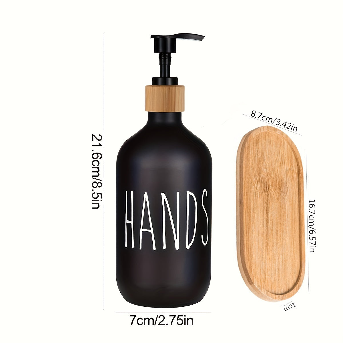 Modern Soap Dispenser with Wooden Plateau - For a Stylish Bathroom