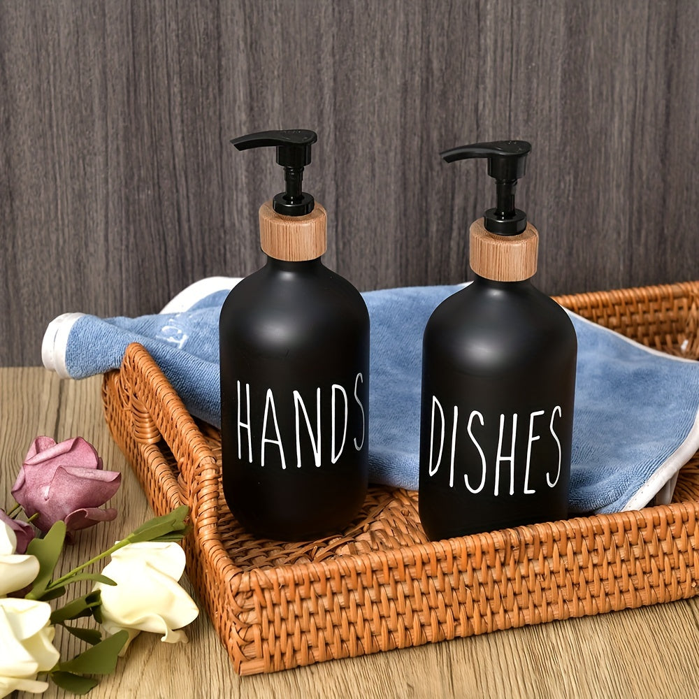 Modern Soap Dispenser with Wooden Plateau - For a Stylish Bathroom