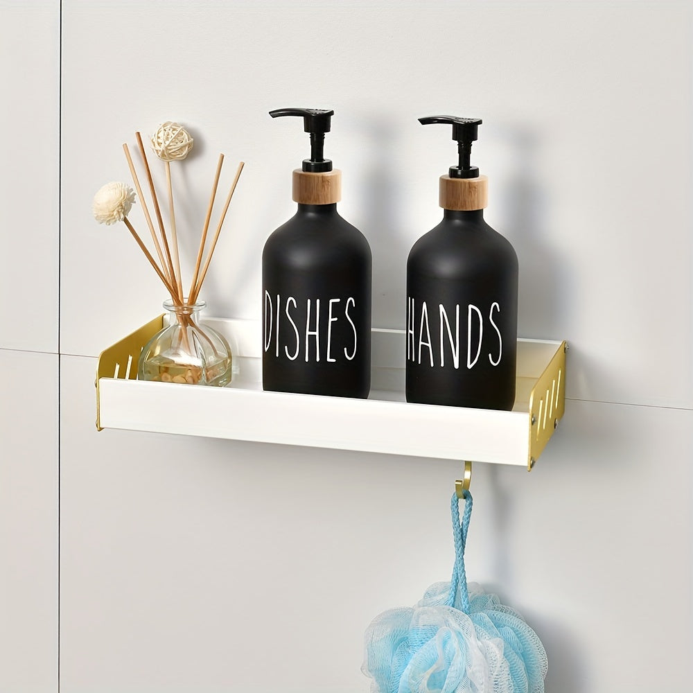 Modern Soap Dispenser with Wooden Plateau - For a Stylish Bathroom