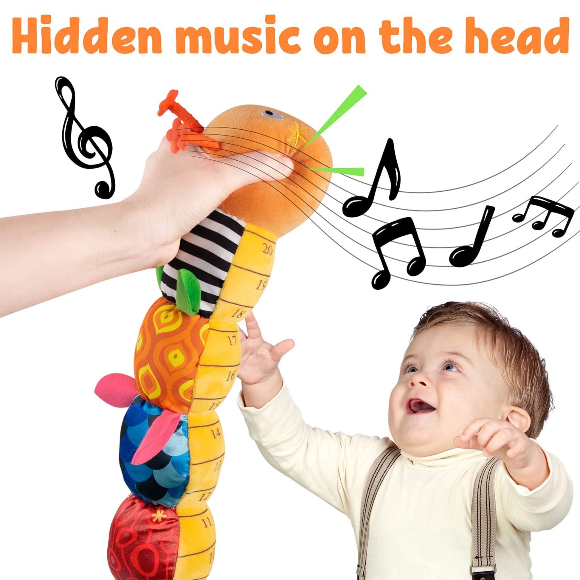 Musical Caterpillar Plush Toy - Interactive and Soft