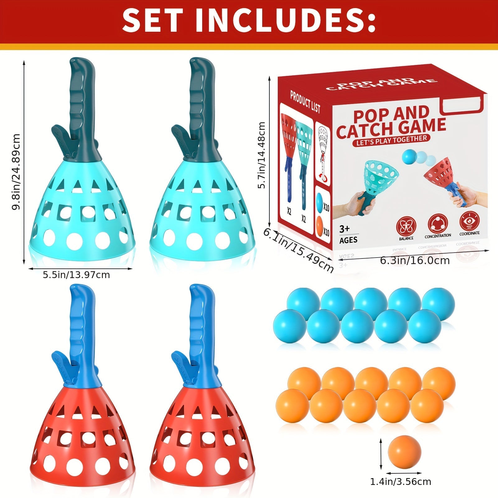 Pop and Catch Ball Game - Fun and Active Outdoor Activity for Kids