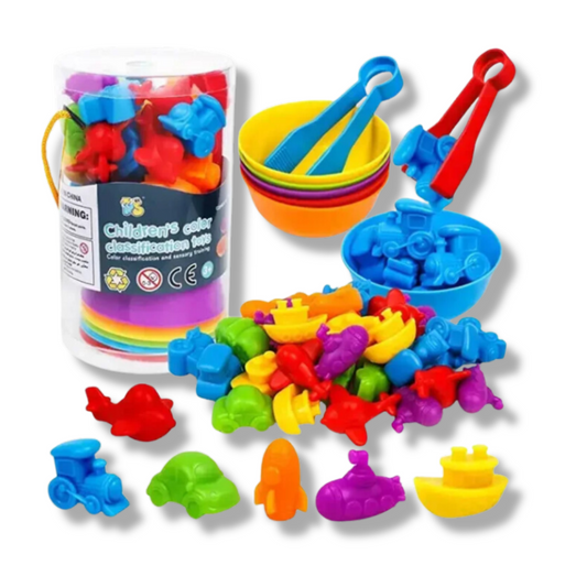 Rainbow Counting Animals Toy - Montessori Math Game