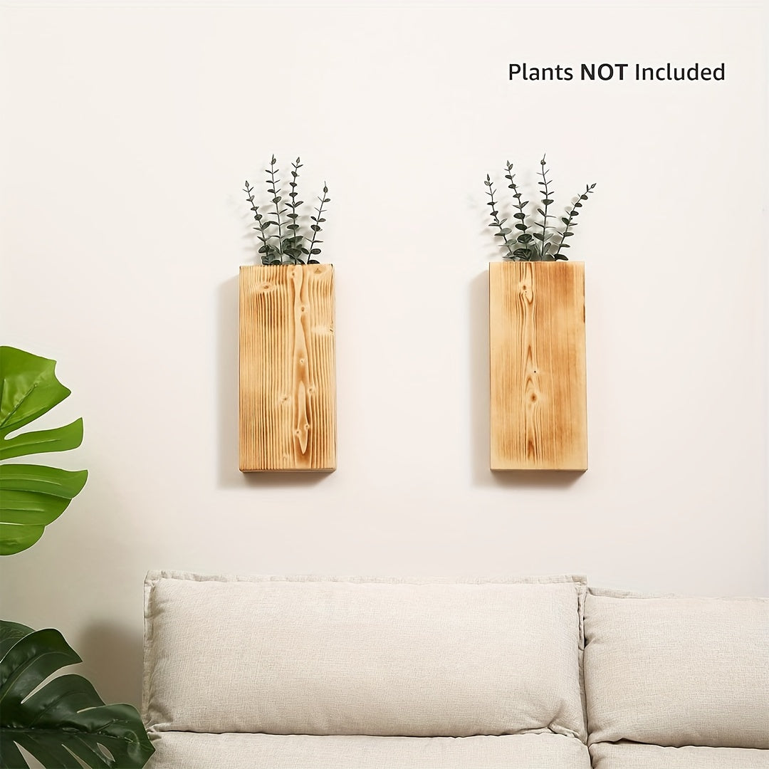 Rustic Wooden Wall Vase - Natural Atmosphere for Every Interior